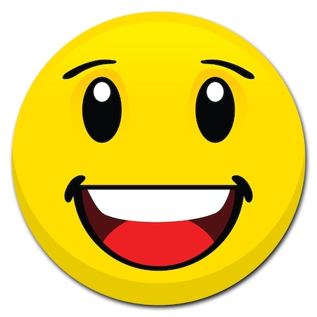 Emoji Yellow Smiling Circle Corrugated Plastic Sign